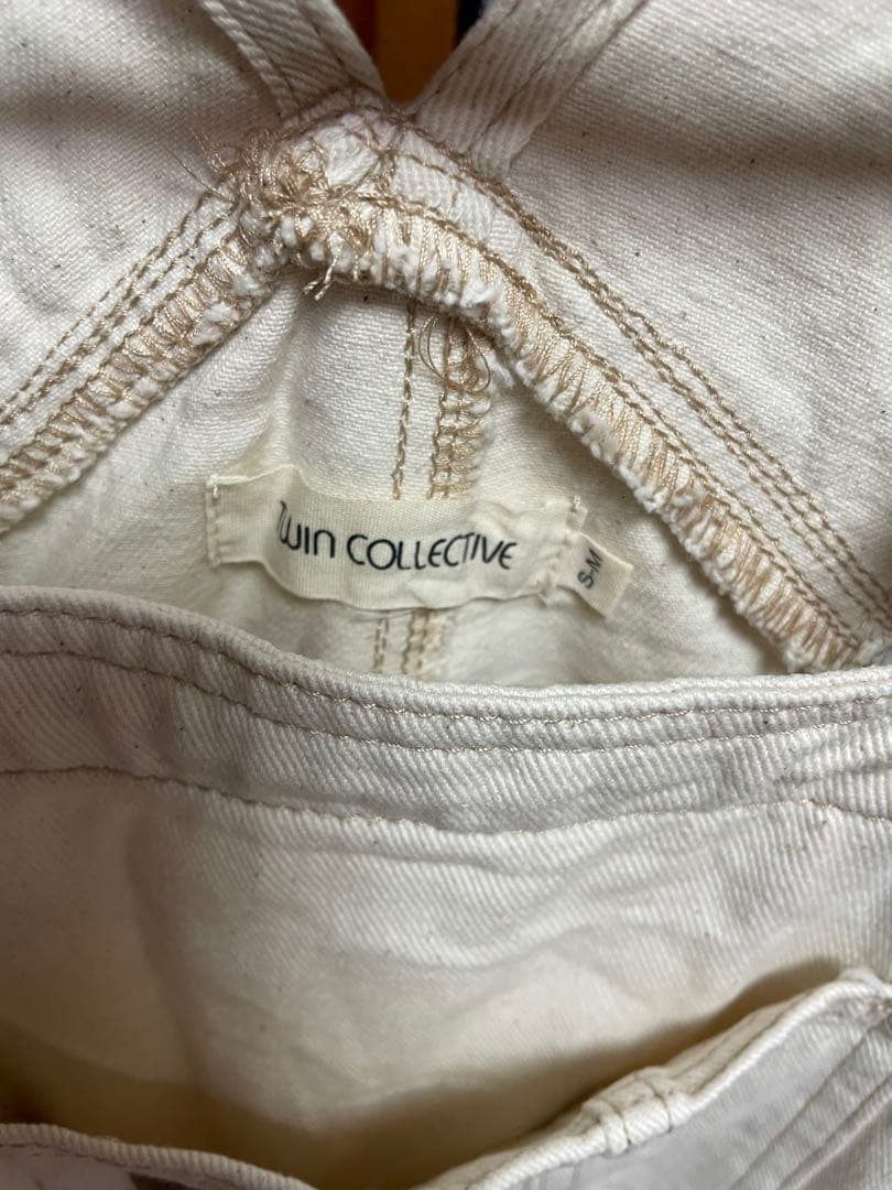 Twin collective オーバーオール　ホワイト　sorm86 s-m