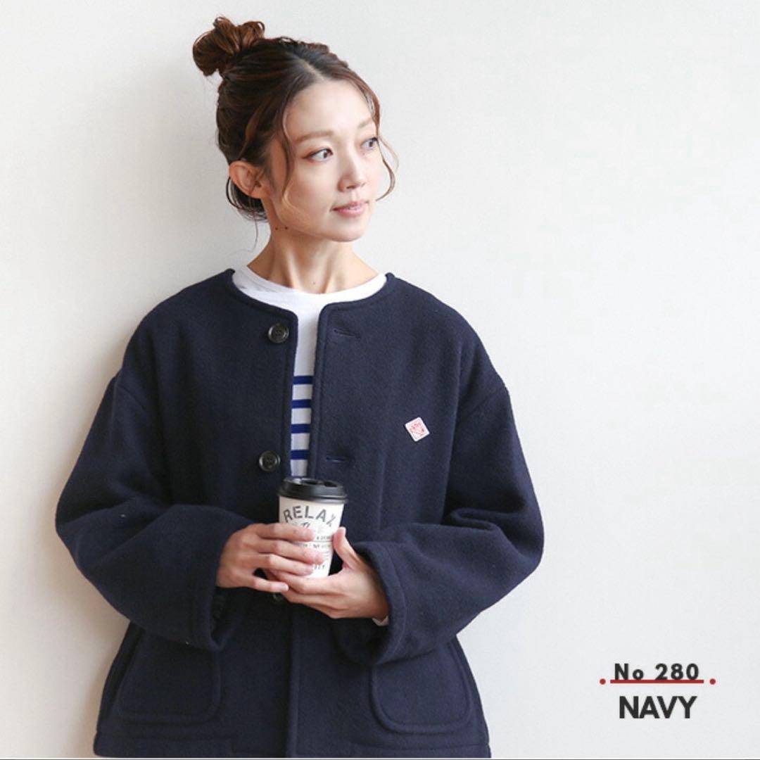 新品未使用！DANTON ダントン　ウールライトパイルノーカラージャケット