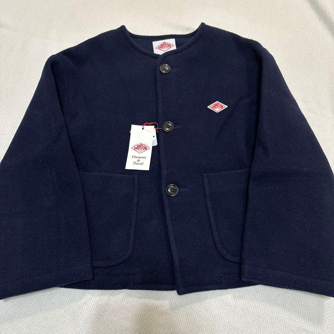 新品未使用！DANTON ダントン　ウールライトパイルノーカラージャケット