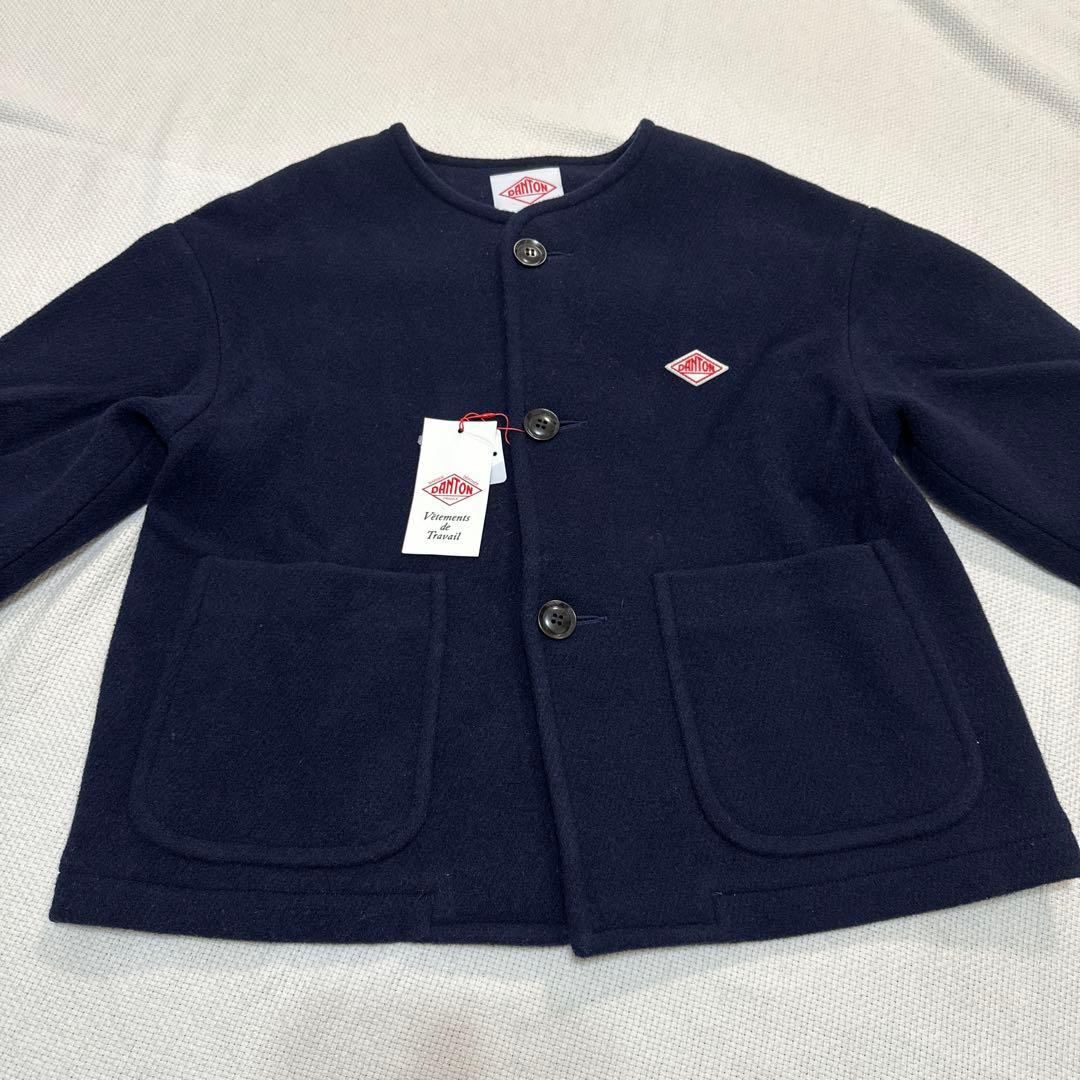 新品未使用！DANTON ダントン　ウールライトパイルノーカラージャケット