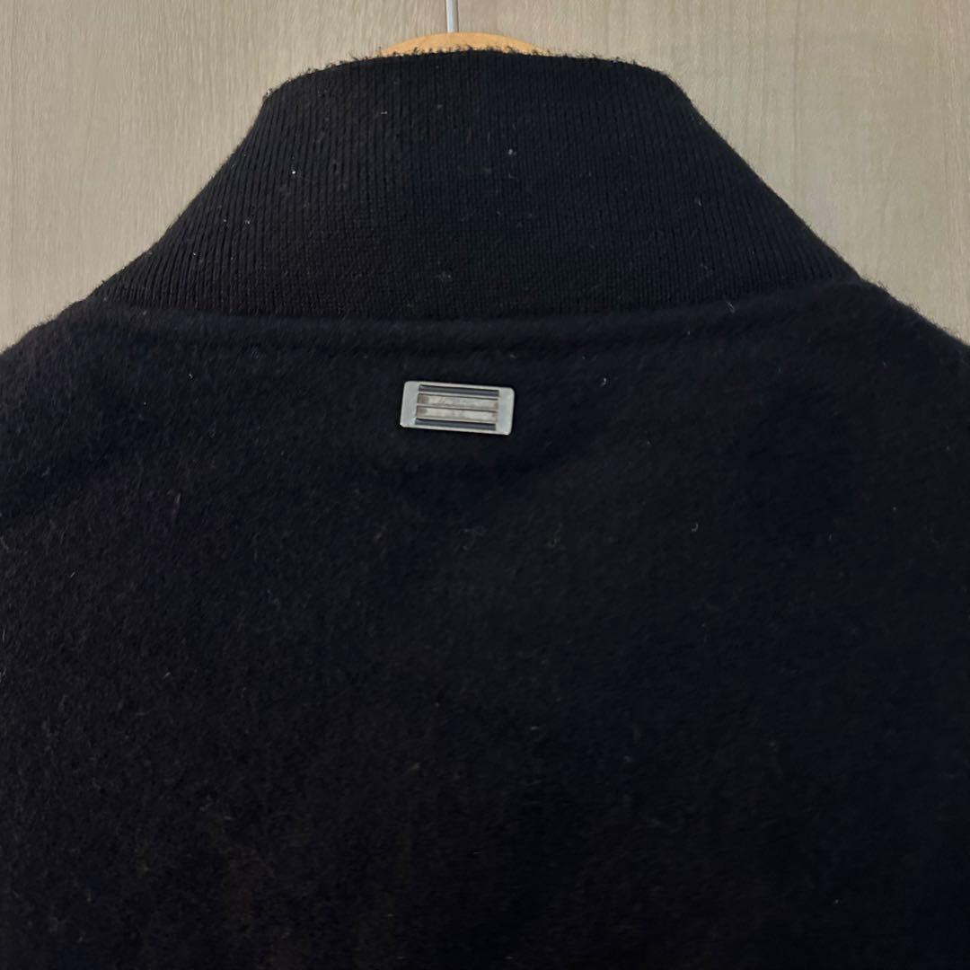 u*2様 【美品】トミーヒルフィガー レザースタジャン ネイビー 本革 ブルゾン