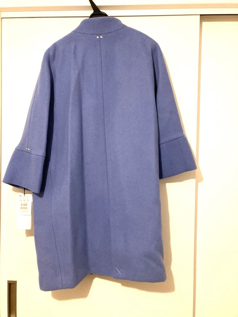 新品未使用　ヤマダヤ　Aga + ダブルメルトンコクーンコート ブルー