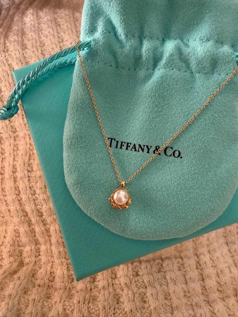 ティファニー オリーブリーフ ネックレス K18 週末値下げ