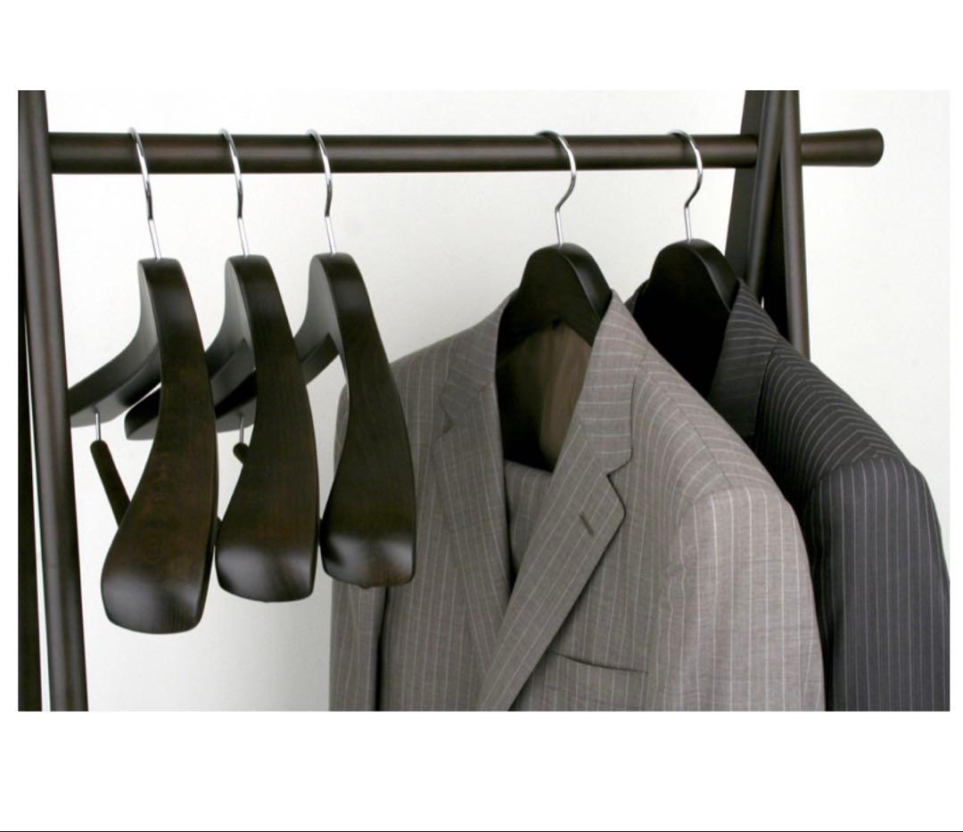 中田ハンガー 5本セット SET-01 スモークブラウン【中田工芸製】
