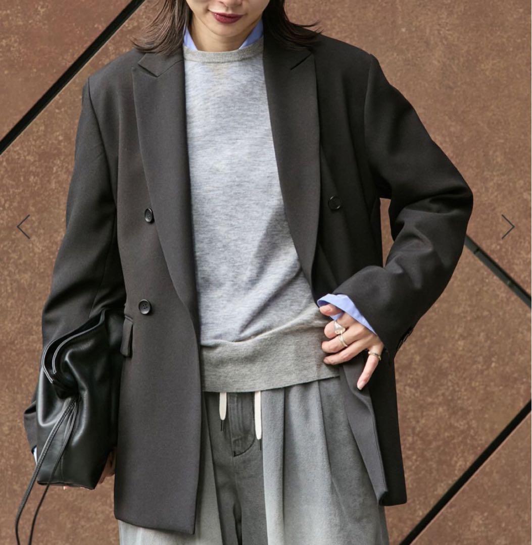 【未使用級】ジャーナルスタンダード ダブルテーラードジャケット ストレッチ 黒