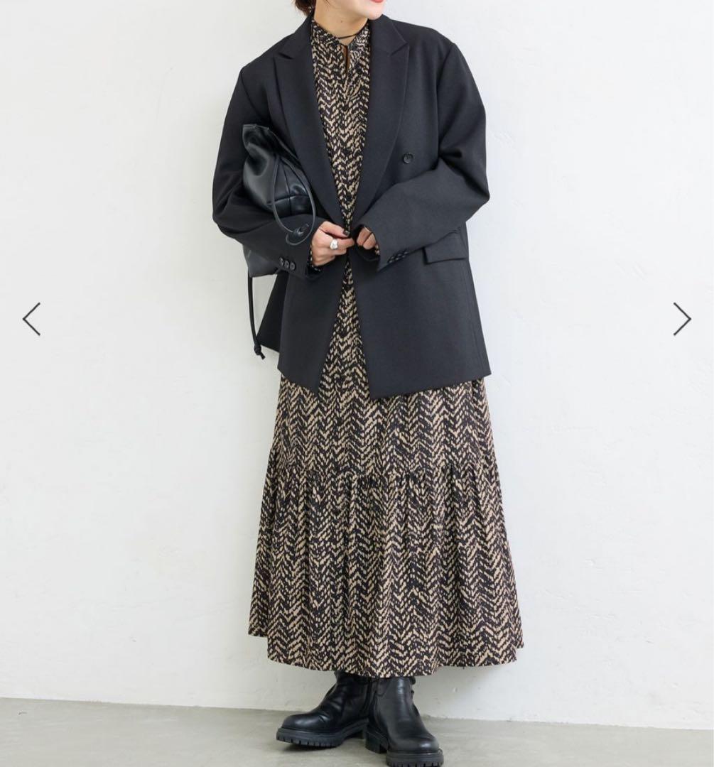 【未使用級】ジャーナルスタンダード ダブルテーラードジャケット ストレッチ 黒