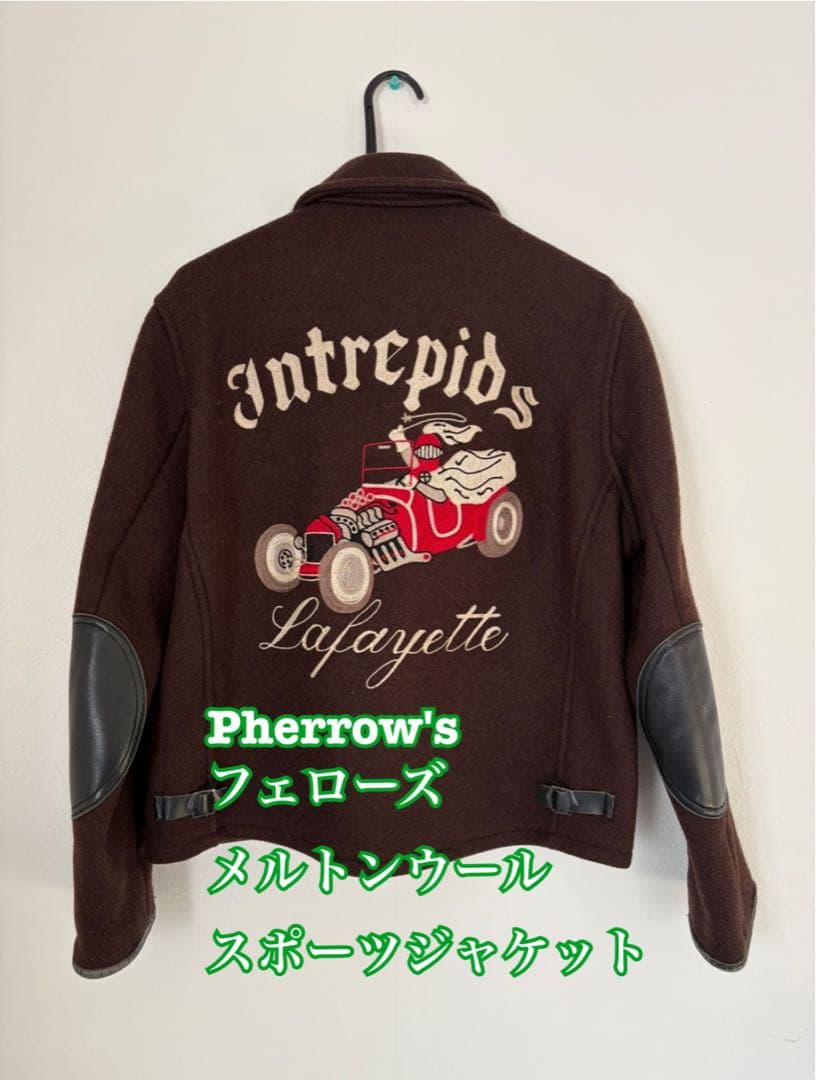 Pherrow's メルトンウール スポーツジャケット フェローズ カークラブ