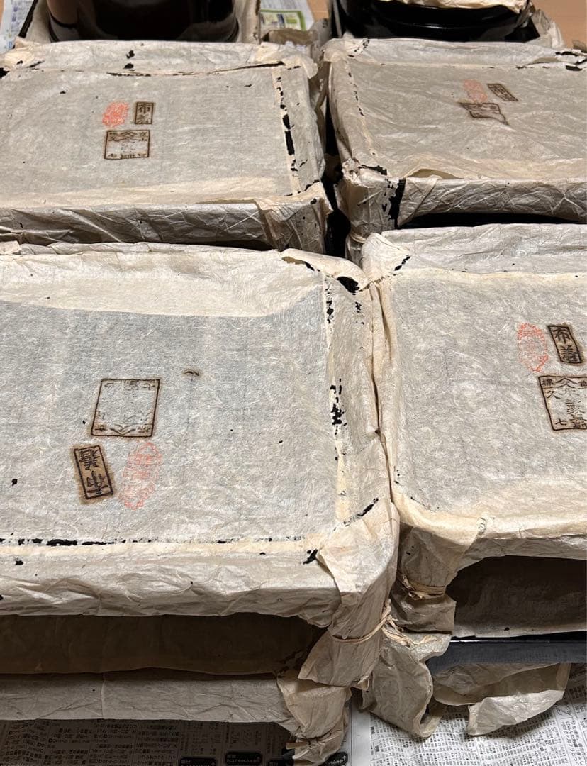 黒漆器　脚付膳　十二膳　お櫃　盆四枚　布着　木箱　明治時代　法事