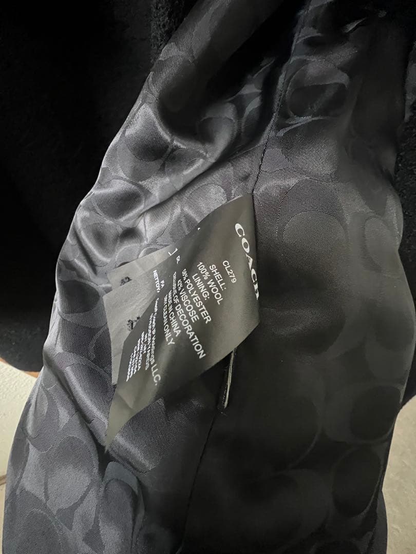 COACH 新品未使用品　黒 チェスターコート Mサイズ