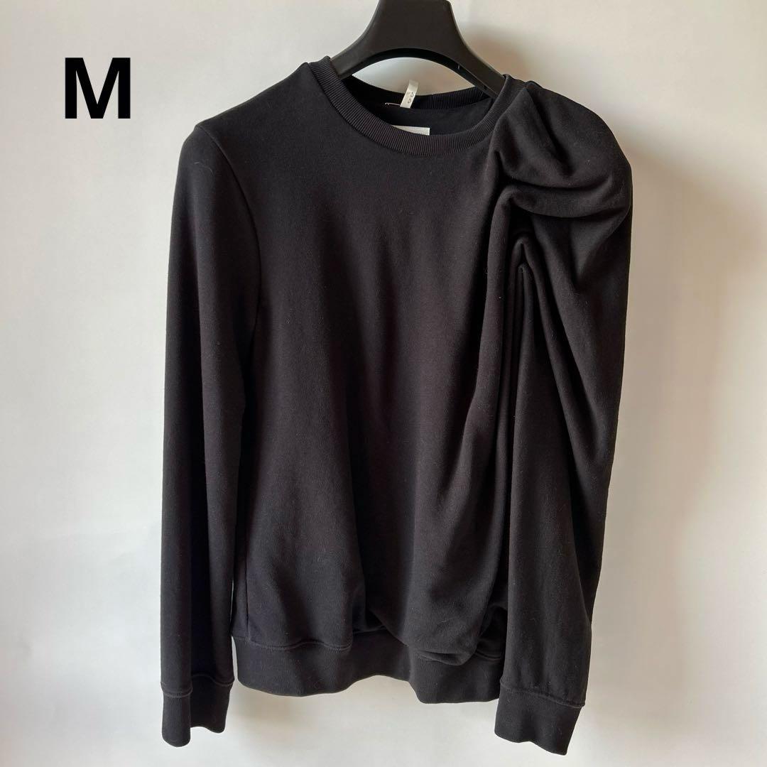 DRIES VAN NOTEN 黒 ドレープスウェット