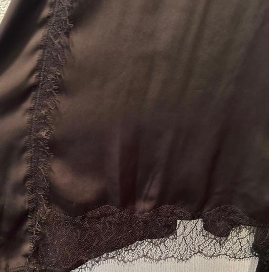 完売25SS AP STUDIO レースドッキングキャミワンピースブラック美品