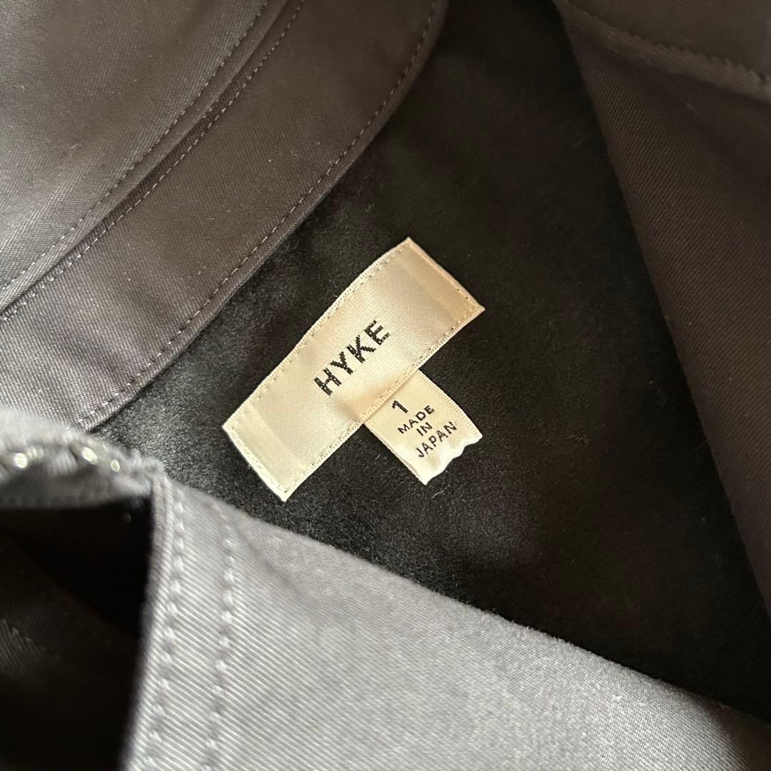 美品 HYKE ハイク トレンチコート ウールライナー付き サイズ1 黒