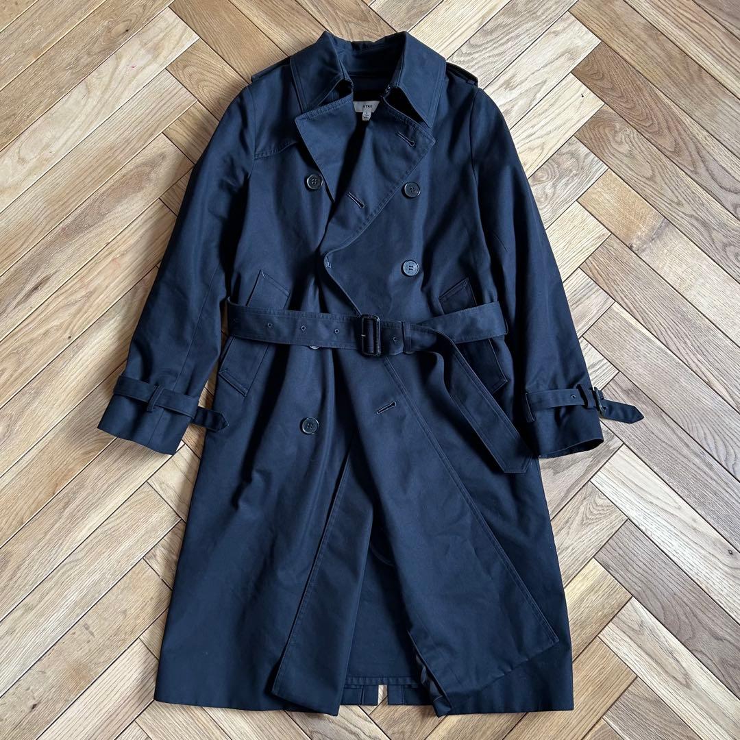 美品 HYKE ハイク トレンチコート ウールライナー付き サイズ1 黒