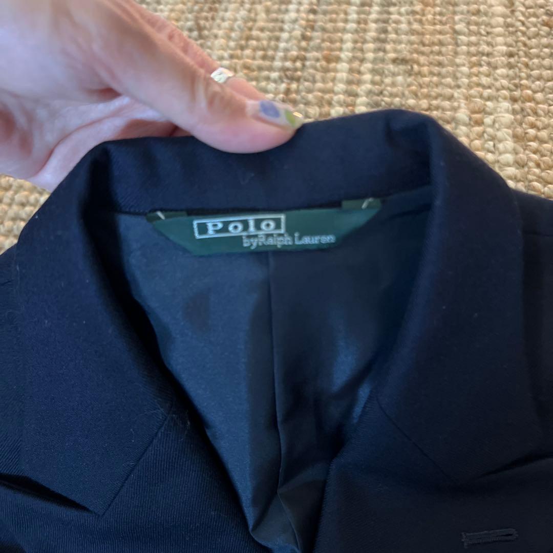 RalphLauren長袖シャツ L紺ブレザーダブル　ジャケット➕シャツセット