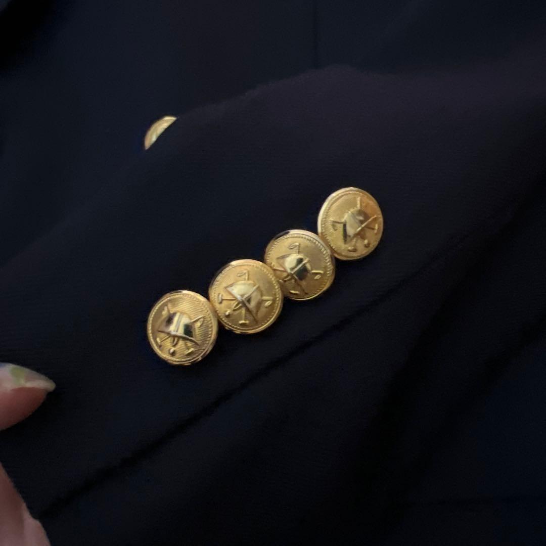 RalphLauren長袖シャツ L紺ブレザーダブル　ジャケット➕シャツセット