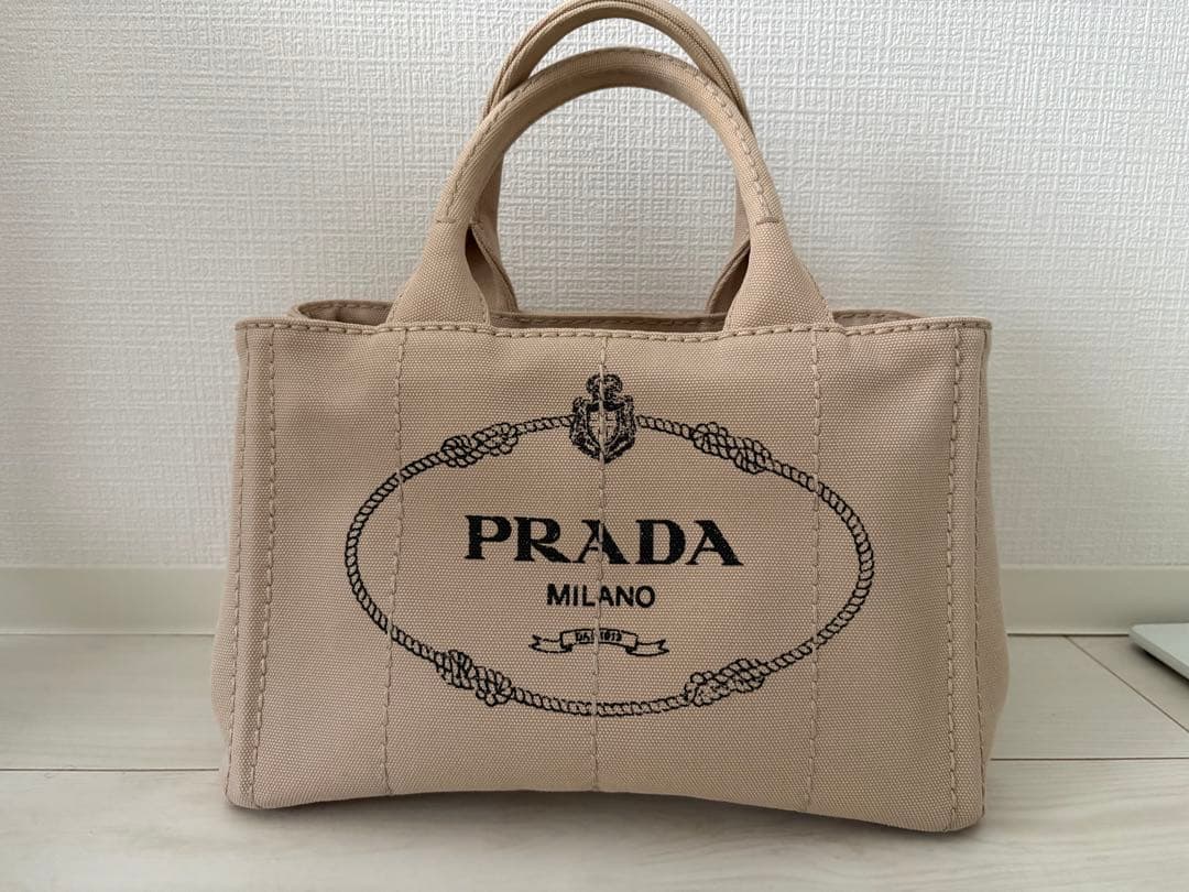 PRADA ベージュ トートバッグ 中型