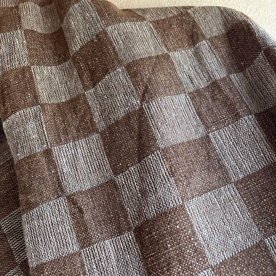 うさとの服  usaato ヘンプコットン 黒檀染め 大判ストール 新品同様