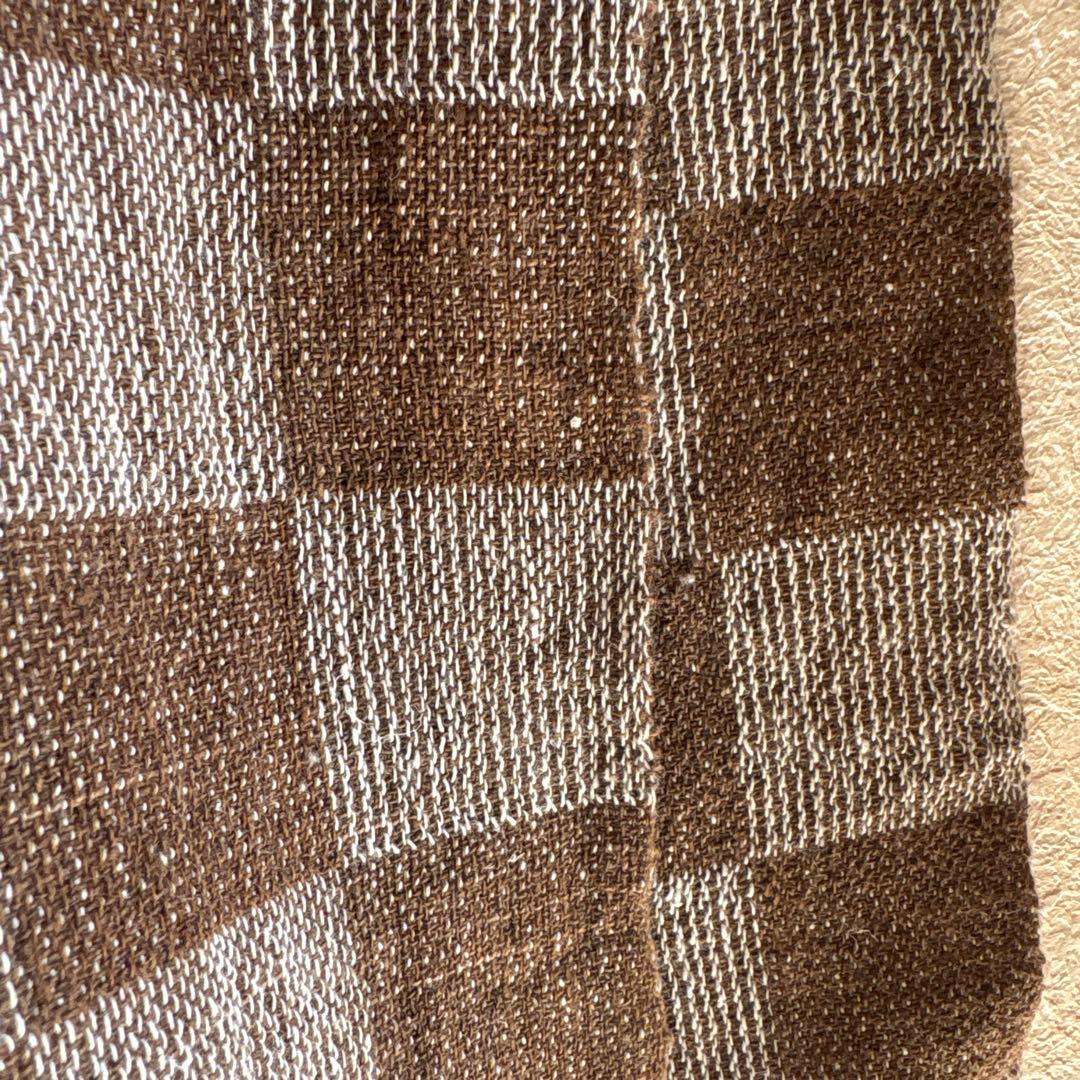 うさとの服  usaato ヘンプコットン 黒檀染め 大判ストール 新品同様