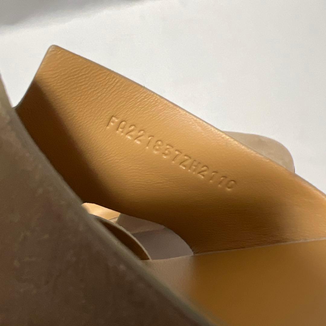 HERMES エルメス　スエード　レザー　サンダル　フラット　ベージュ