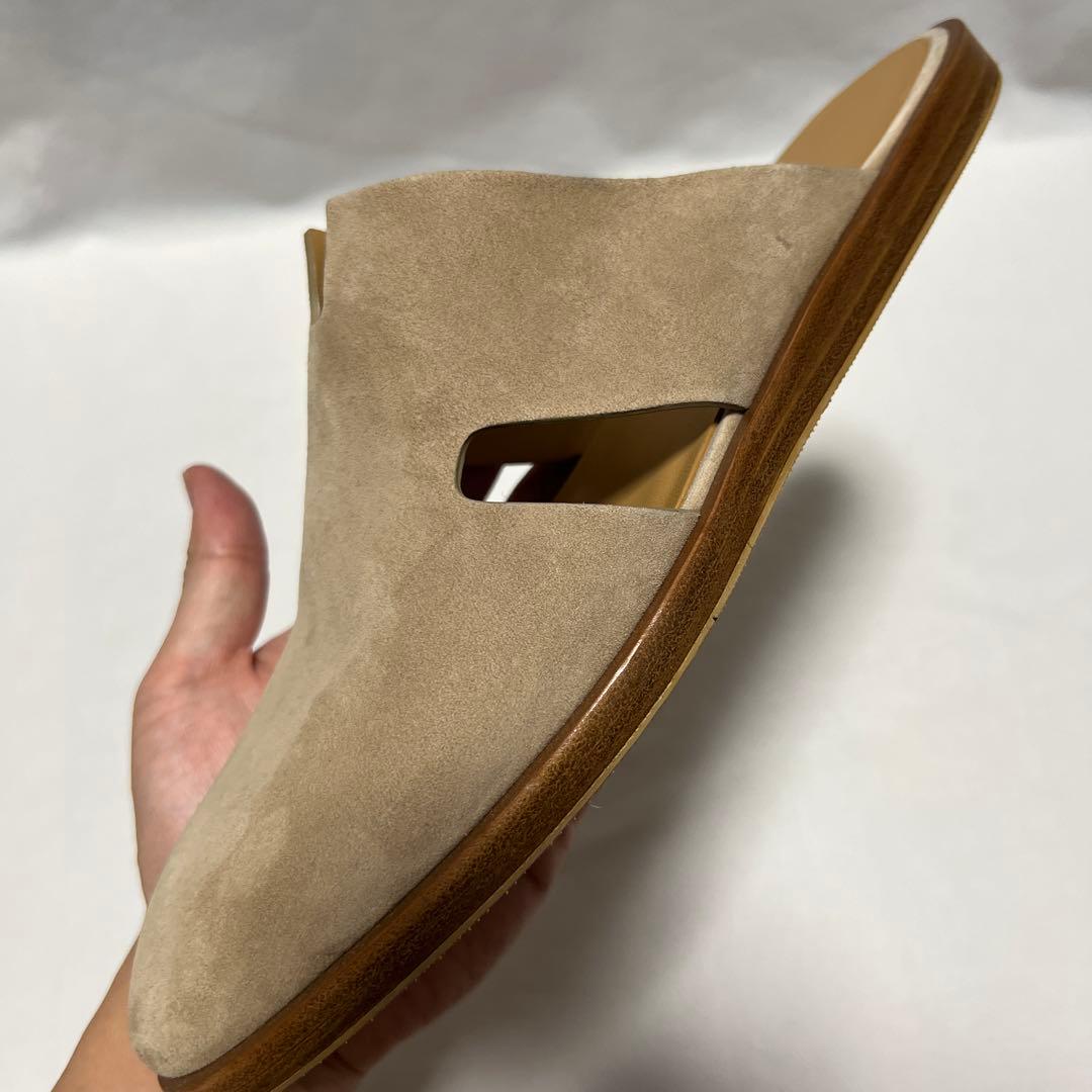 HERMES エルメス　スエード　レザー　サンダル　フラット　ベージュ