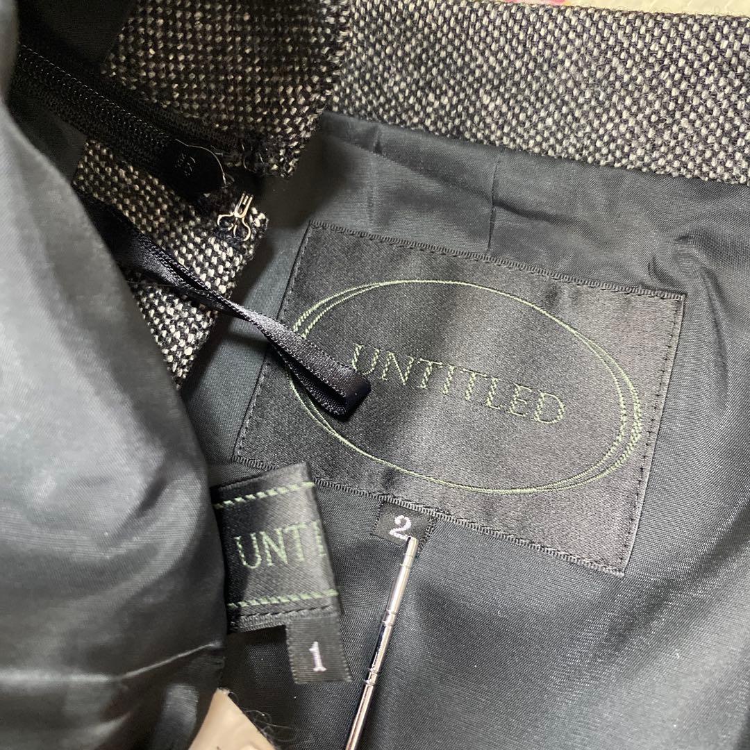 アンタイトル スカートスーツ 上2下1 W66 グレー系 ウール 秋冬 DMW