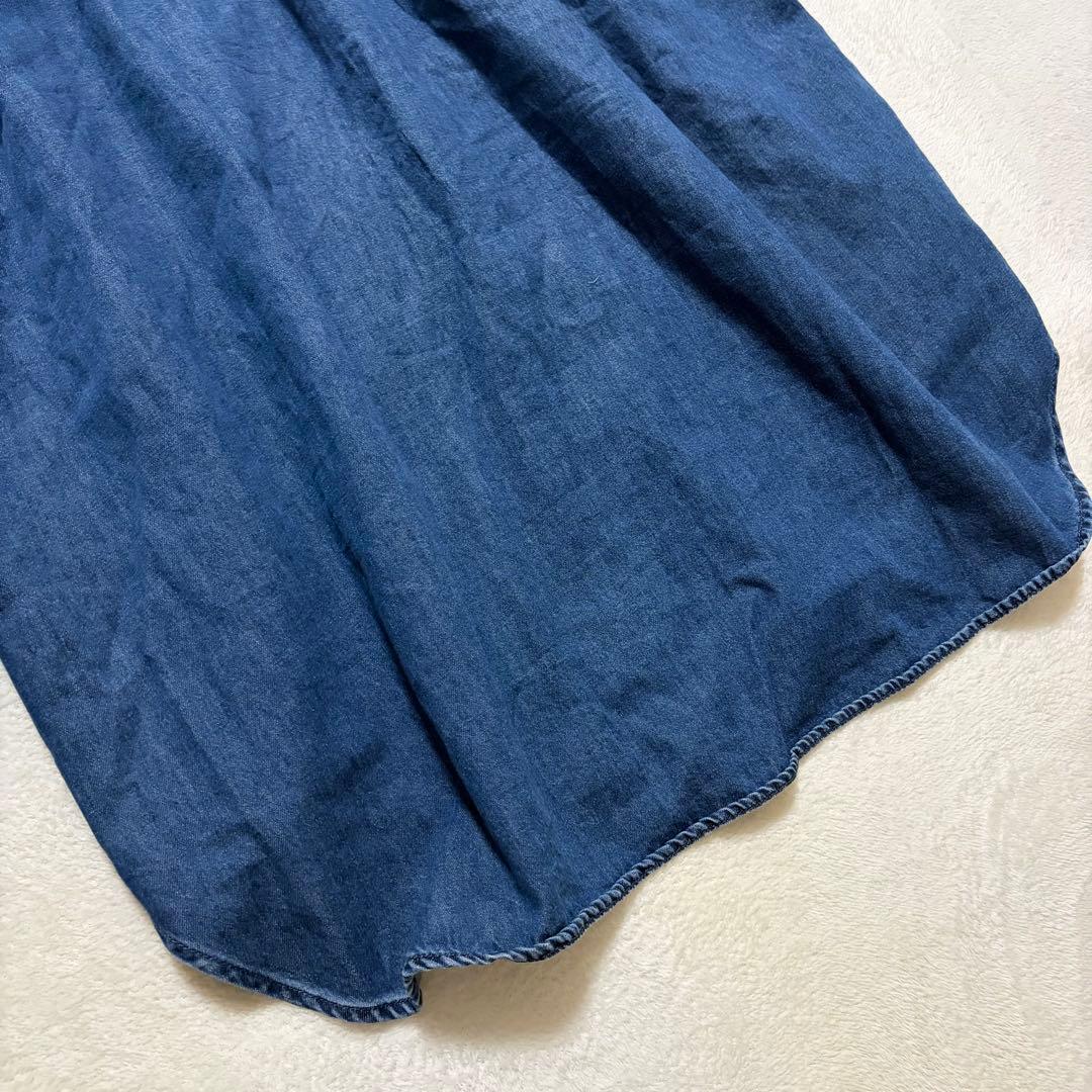 23区DENIM ライトダンガリー シャツワンピース デニム 大きいサイズ 48