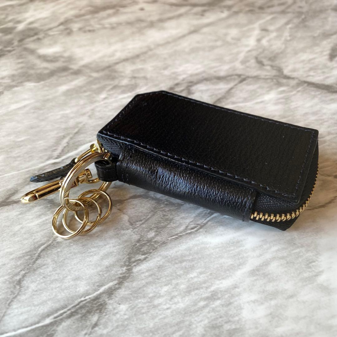 2269 【新品 ラルコバレーノ】キーケース★鍵入れ★本革★レザー★黒★ブラック