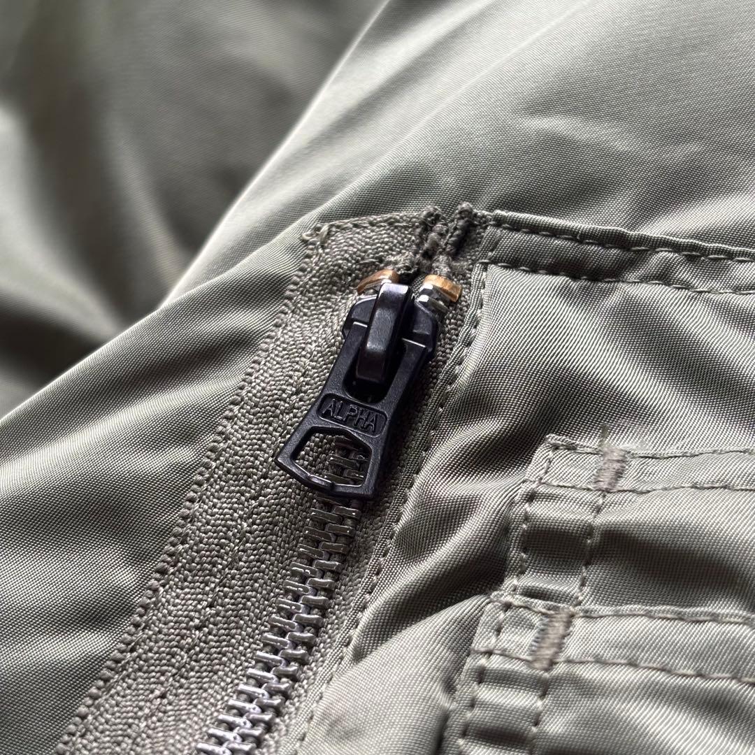 【00s】アルファ MA-1 フライトジャケット 短丈 リバーシブル 中綿 M