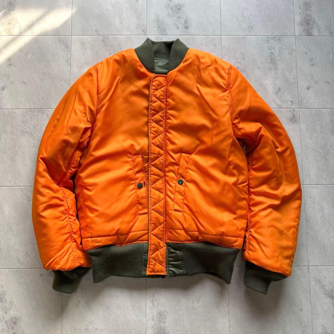 【00s】アルファ MA-1 フライトジャケット 短丈 リバーシブル 中綿 M