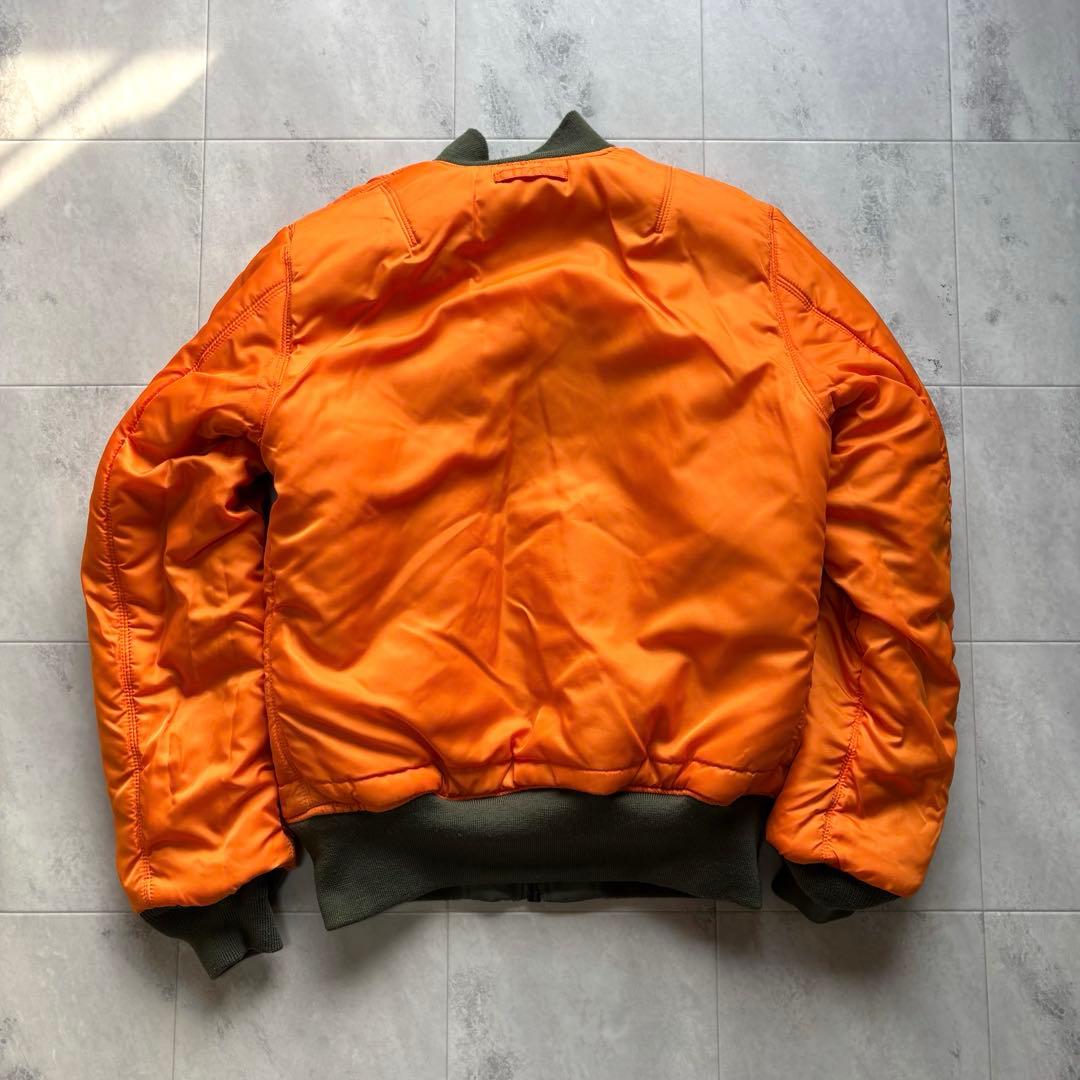 【00s】アルファ MA-1 フライトジャケット 短丈 リバーシブル 中綿 M