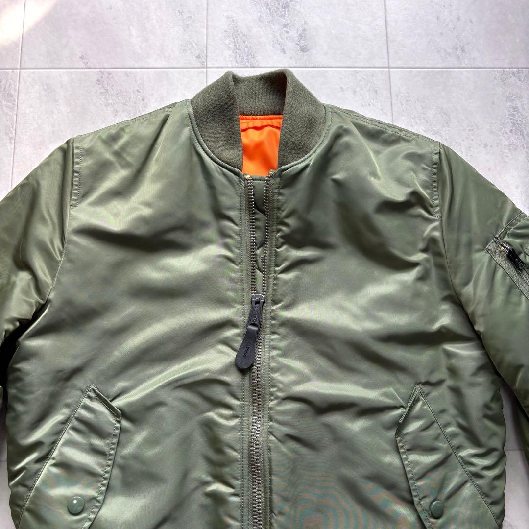 【00s】アルファ MA-1 フライトジャケット 短丈 リバーシブル 中綿 M