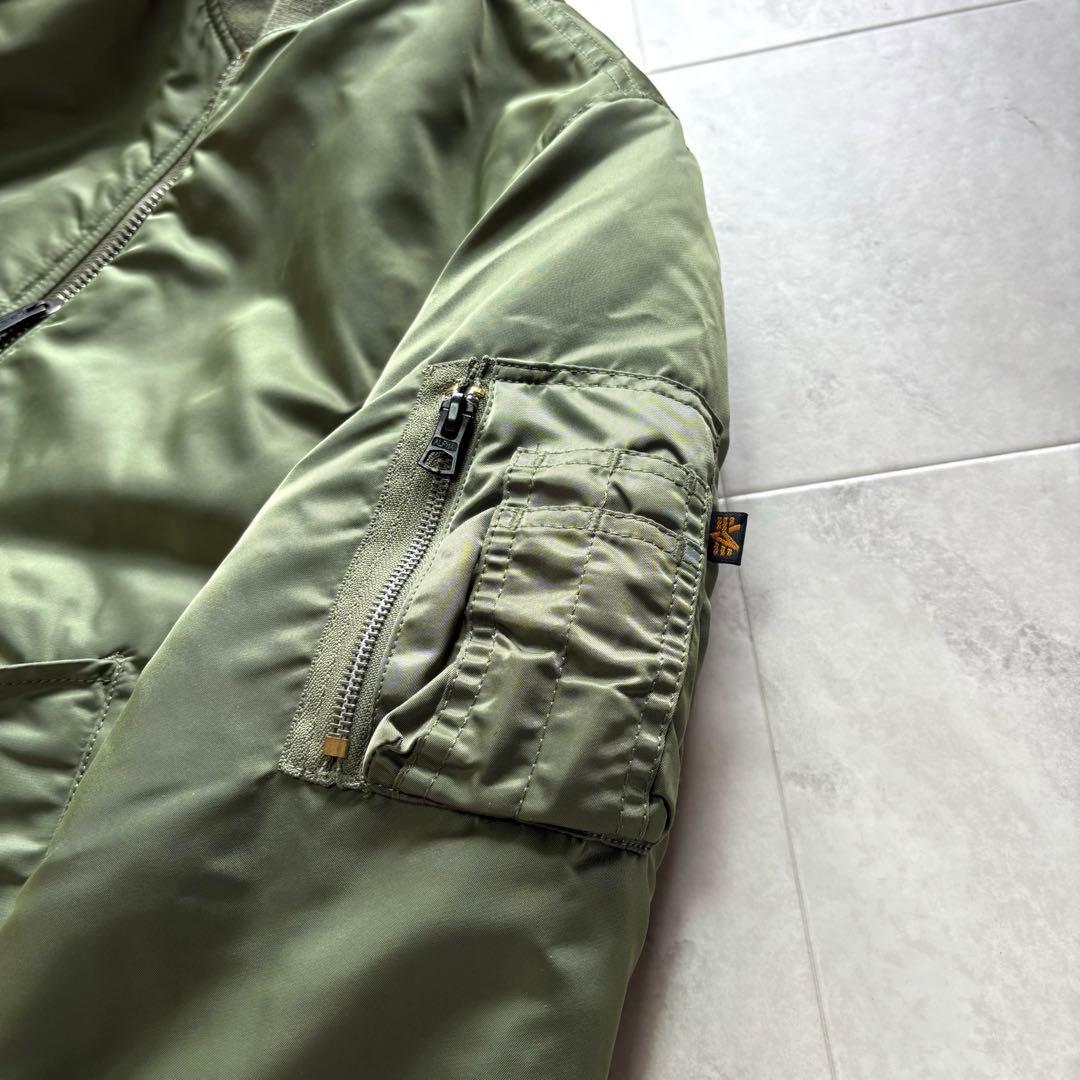 【00s】アルファ MA-1 フライトジャケット 短丈 リバーシブル 中綿 M