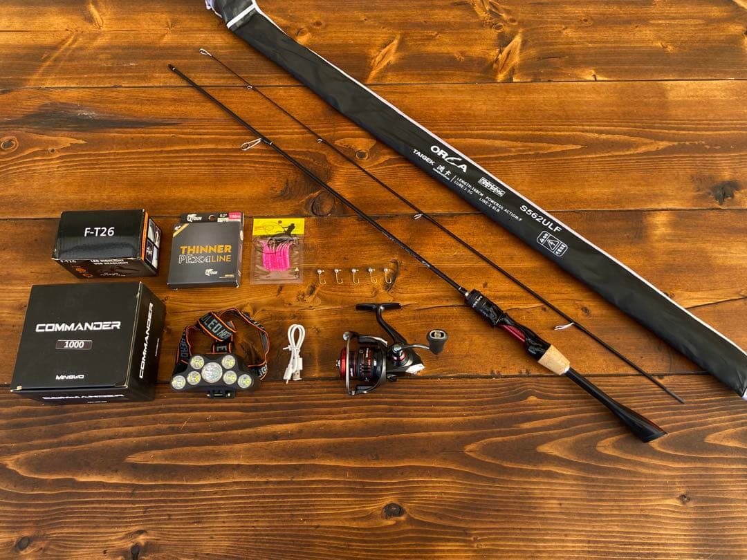 超軽量　アジングセット　5ft6inch アジングロッド　カーボンロッド　新品