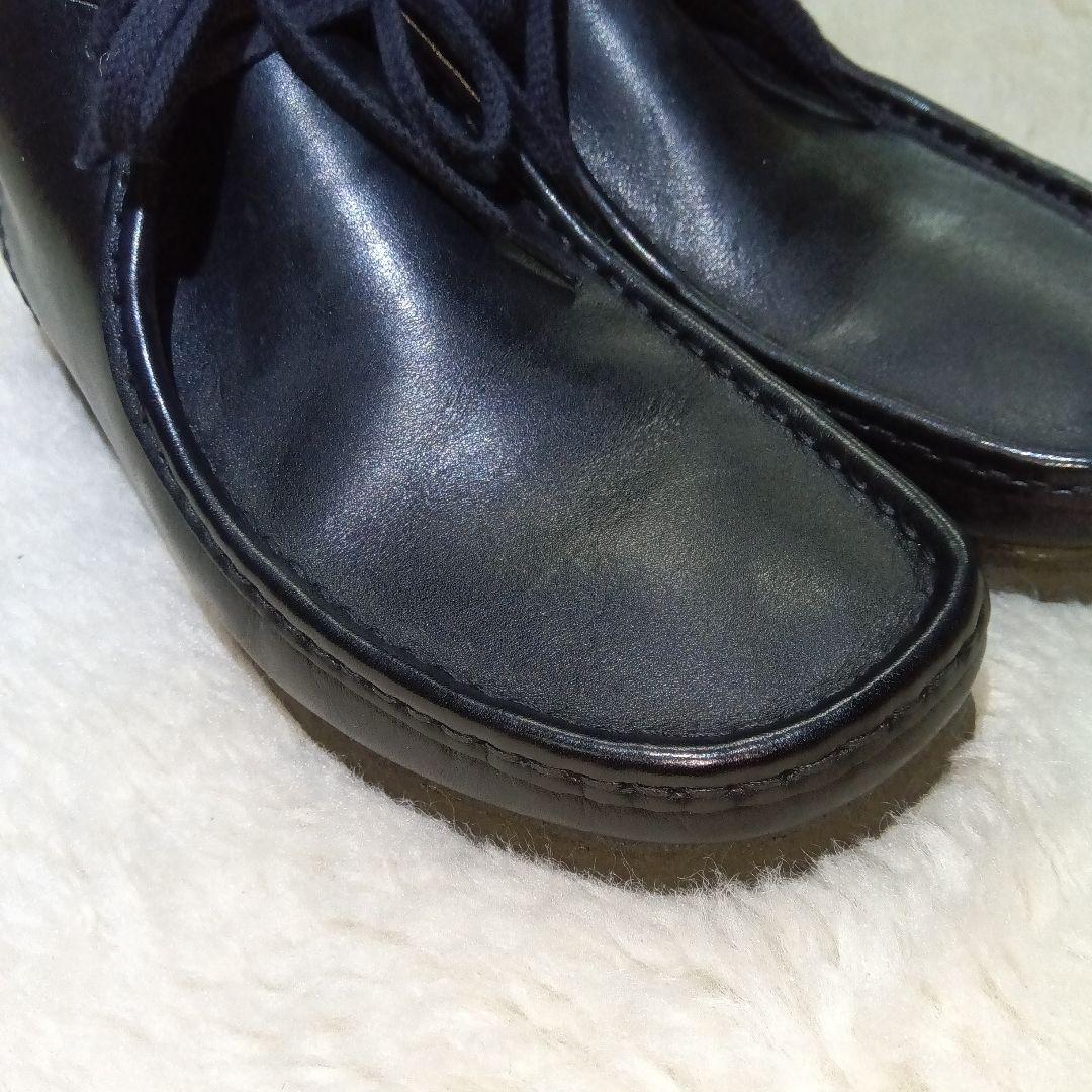 ほぼ新品　Clarks ワラビーブーツ　レザー　ブラック　26㎝