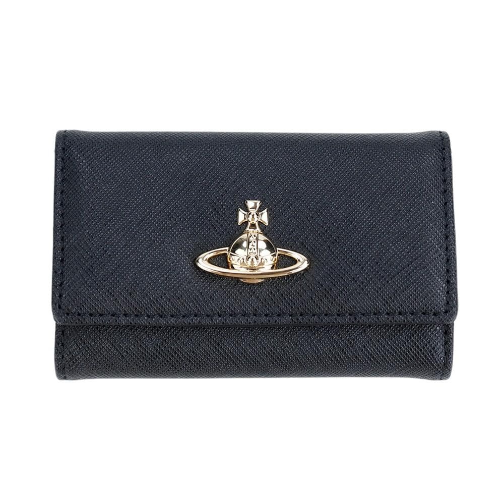 ヴィヴィアンウエストウッド キーケース サフィアーノ 4連 ブラック ゴールド