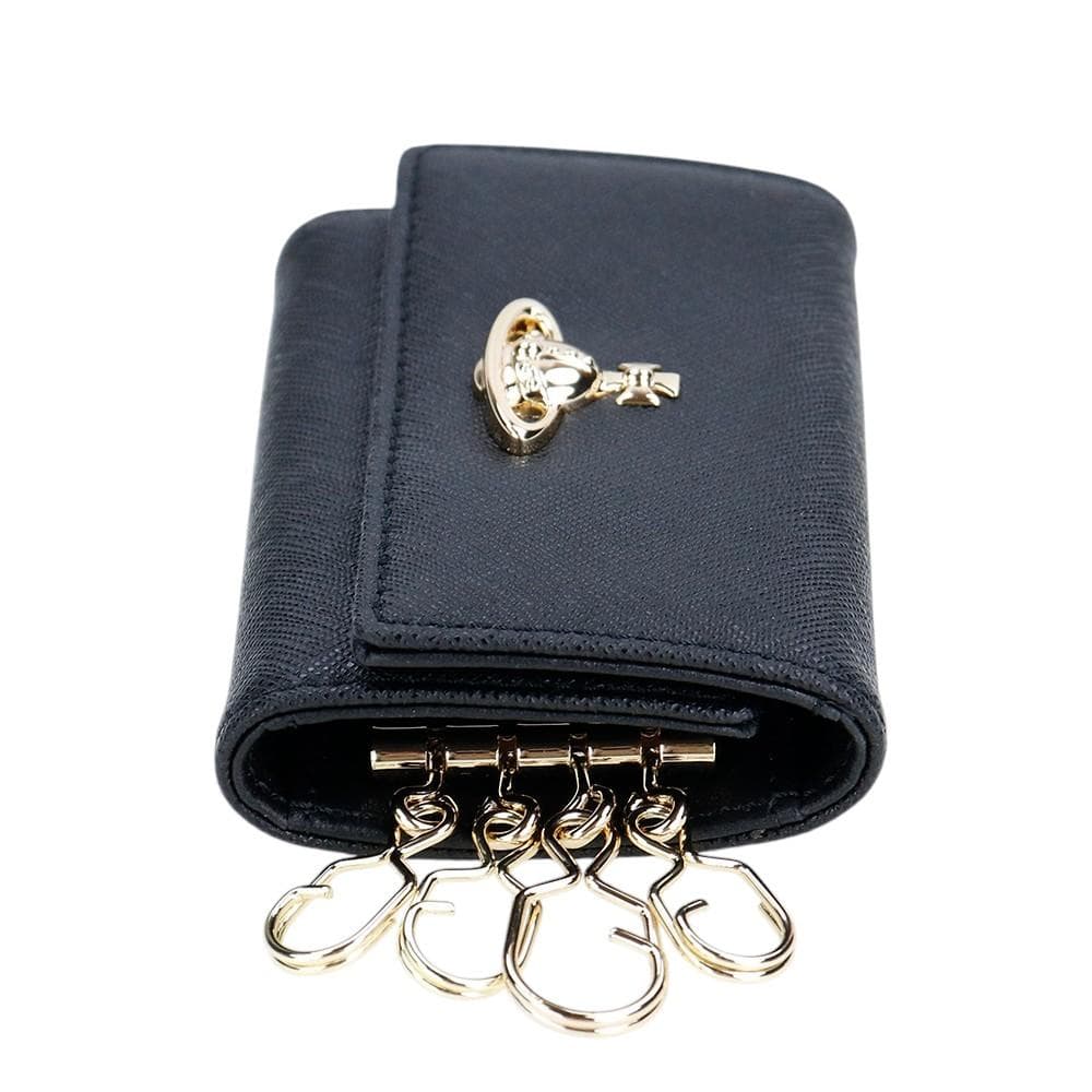 ヴィヴィアンウエストウッド キーケース サフィアーノ 4連 ブラック ゴールド