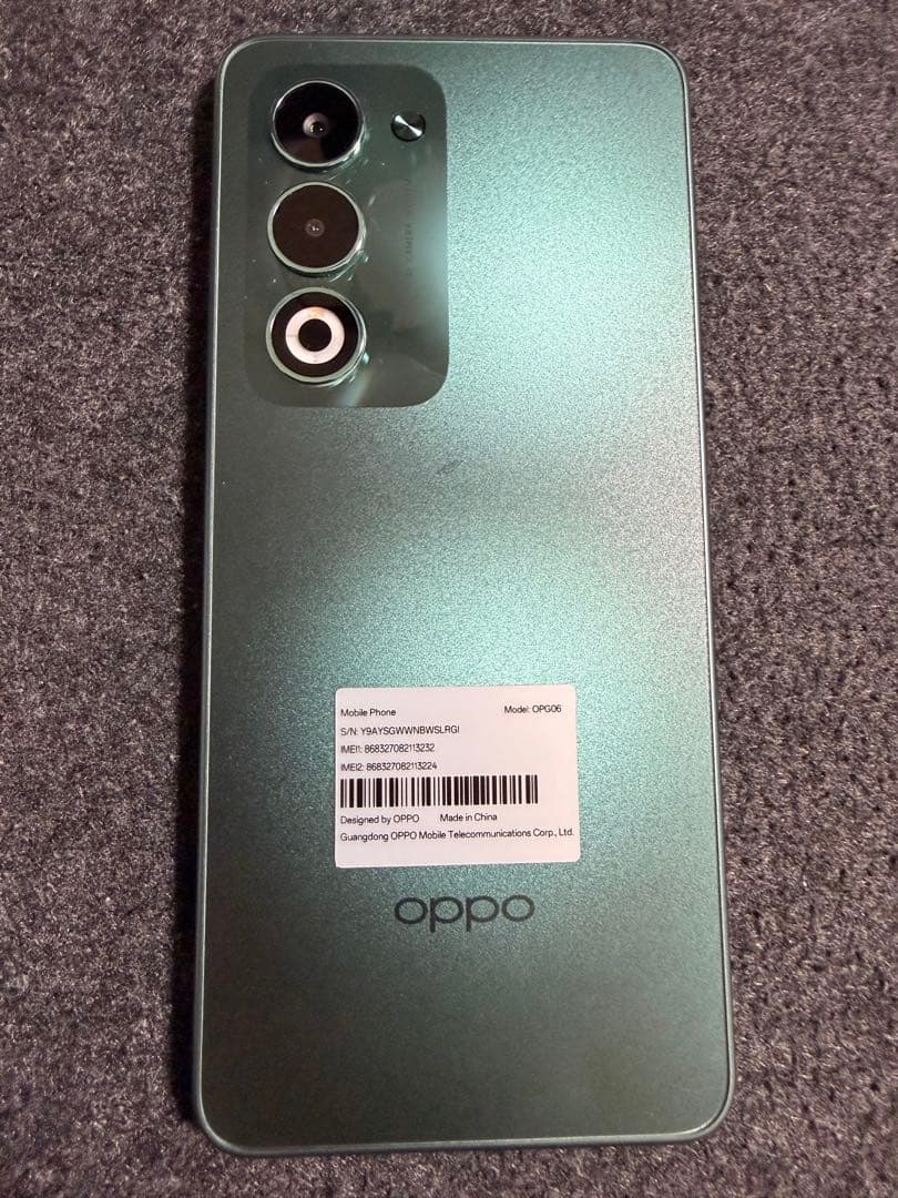 ③ OPPO A5 5G グリーン 128GB SIMフリー　防水・防塵