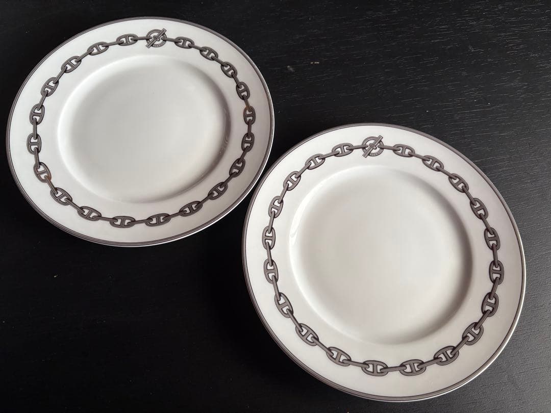 破格！HERMES エルメス シェーヌダンクル、リズム 皿　3点セット