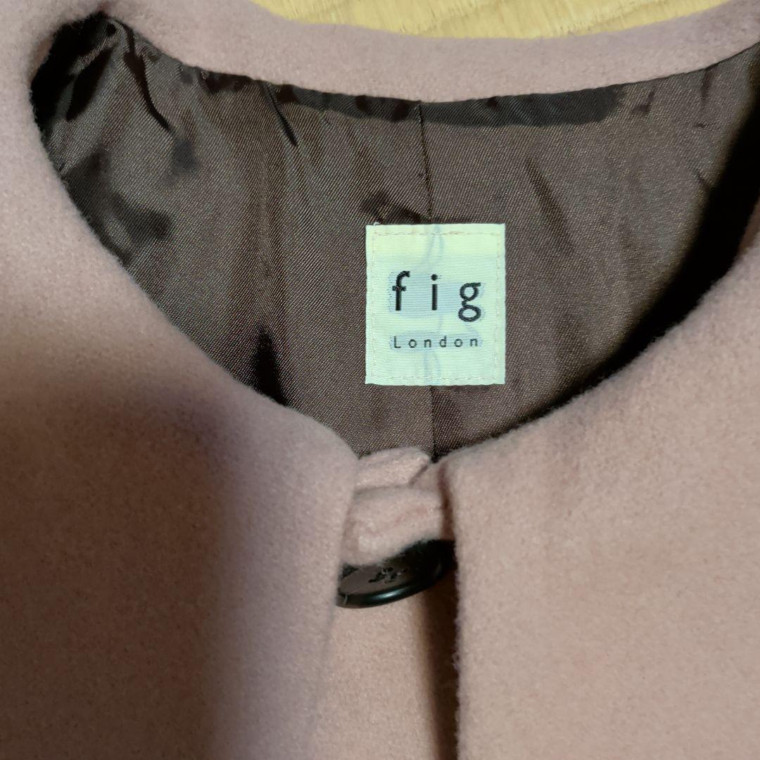 fig London　エアリアルパイル Lotta coat　ピンク