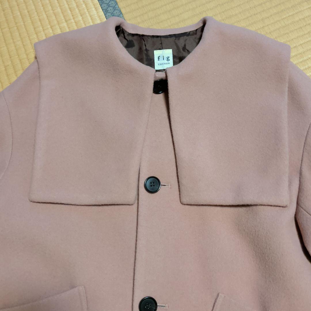 fig London　エアリアルパイル Lotta coat　ピンク