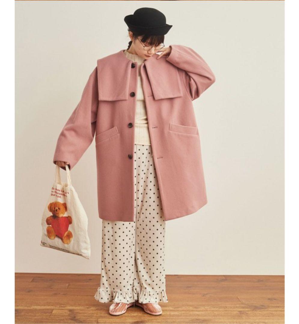 fig London　エアリアルパイル Lotta coat　ピンク
