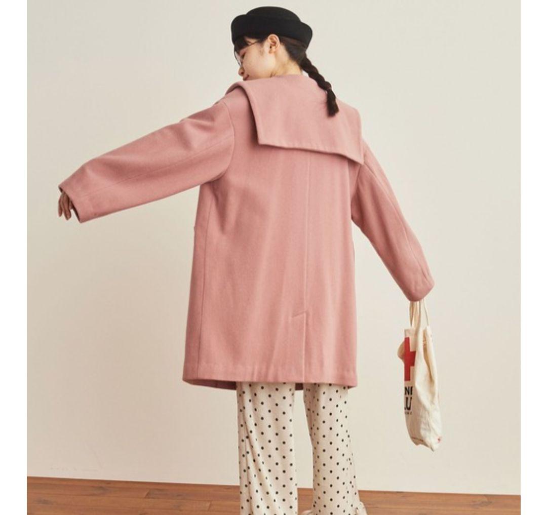 fig London　エアリアルパイル Lotta coat　ピンク