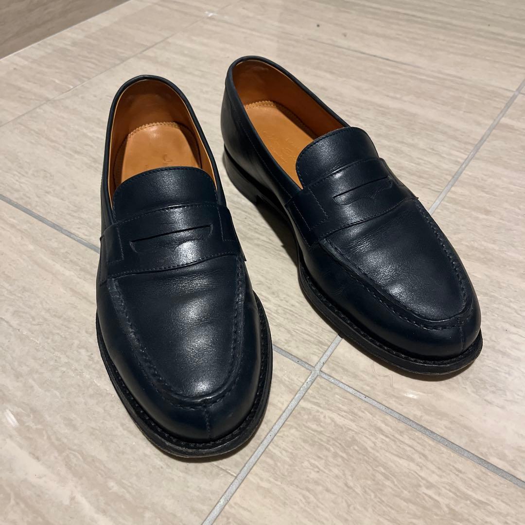 ジャランスリワヤ 98589 18045 ローファー　ネイビー　UK7