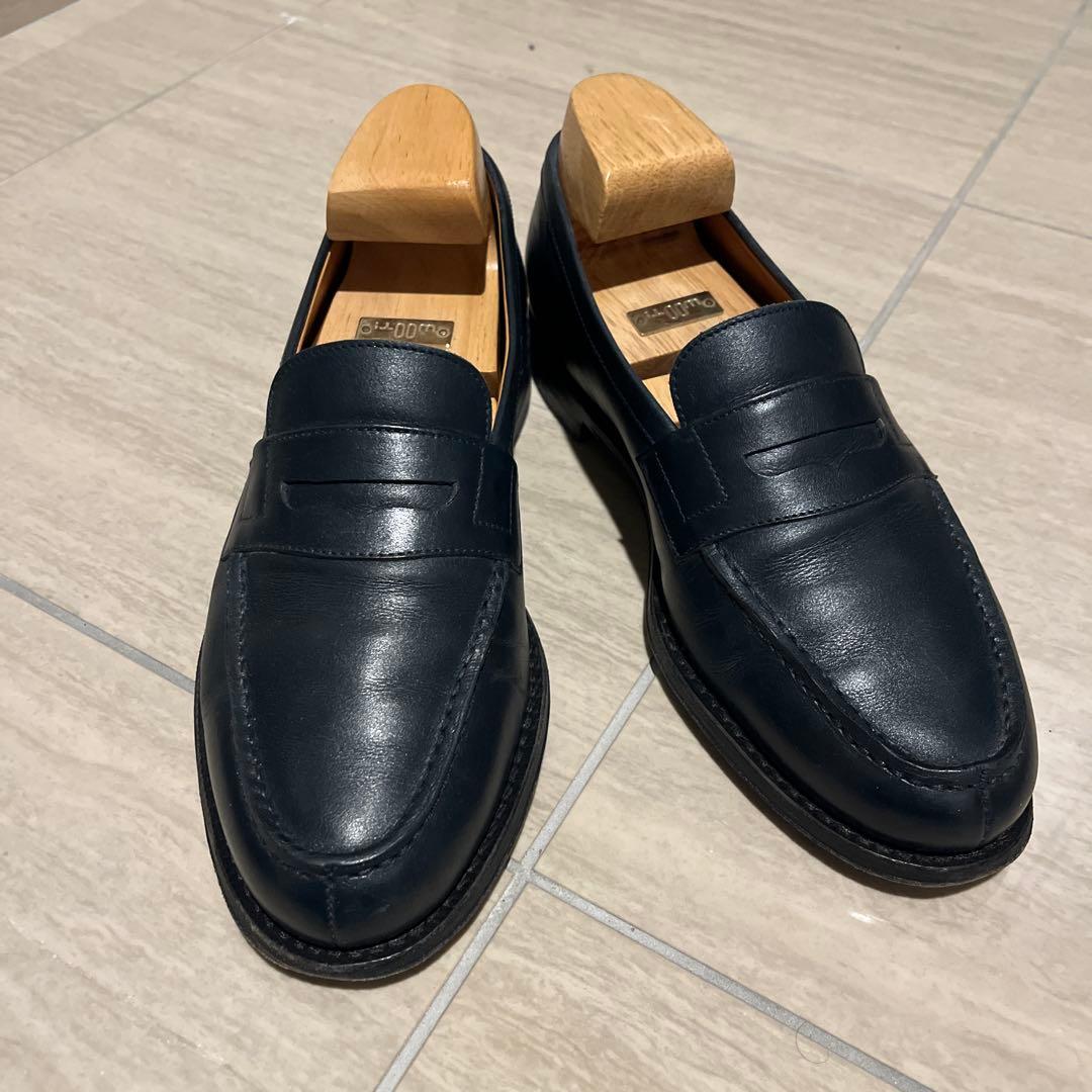 ジャランスリワヤ 98589 18045 ローファー　ネイビー　UK7