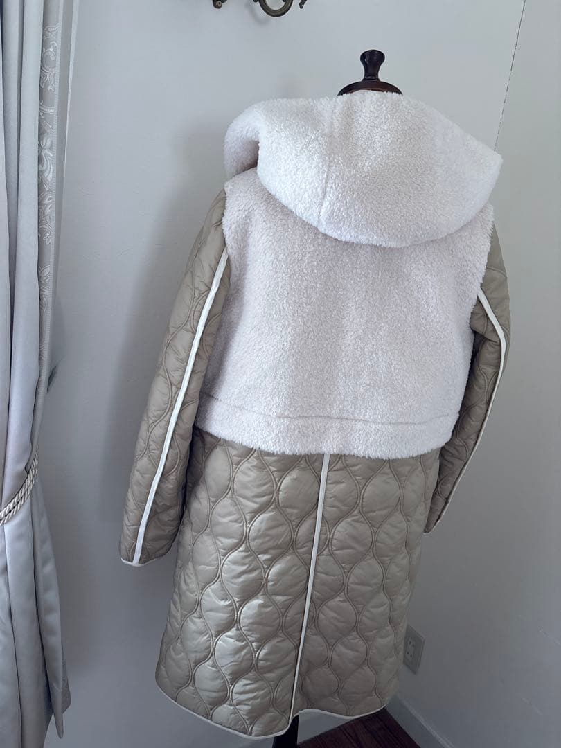 マーレンダム MARLENEDAM 2wayロング中綿コート　40 ベージュ