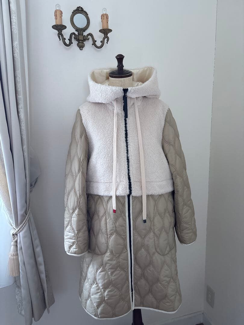 マーレンダム MARLENEDAM 2wayロング中綿コート　40 ベージュ