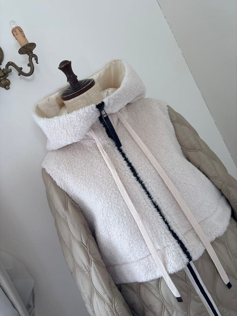 マーレンダム MARLENEDAM 2wayロング中綿コート　40 ベージュ