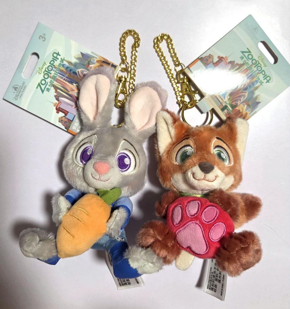 【2点】上海ディズニー ズートピア ニック ジュディ マスコットキーチェーン