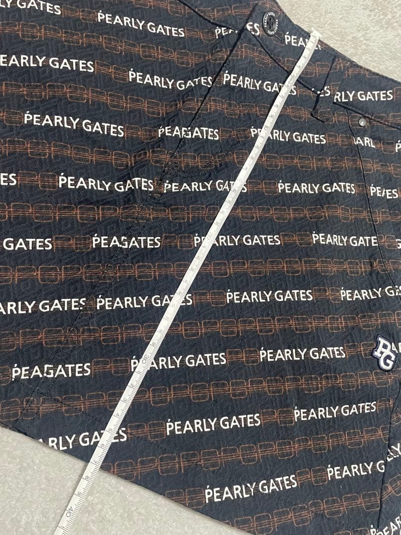 美品！！PEARLY GATES ロゴプリントスカート ブラック