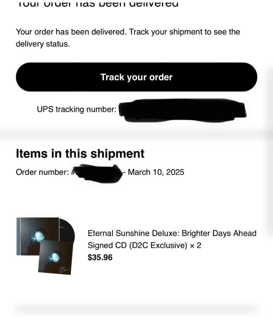 直筆サイン入り アリアナグランデ「エターナルサンシャイン」 CD